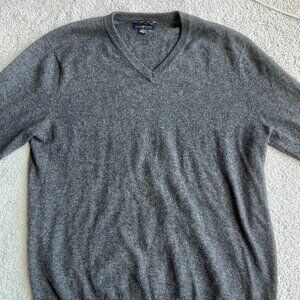 Cashmere Gray V-Neck Sweater